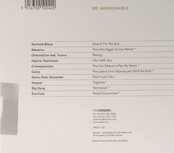 Various : Be Arisionable (CD, Comp)