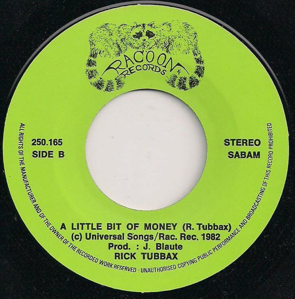 Rick Tubbax And The Taxi's : Too Late (You're Gone) (7", Single)