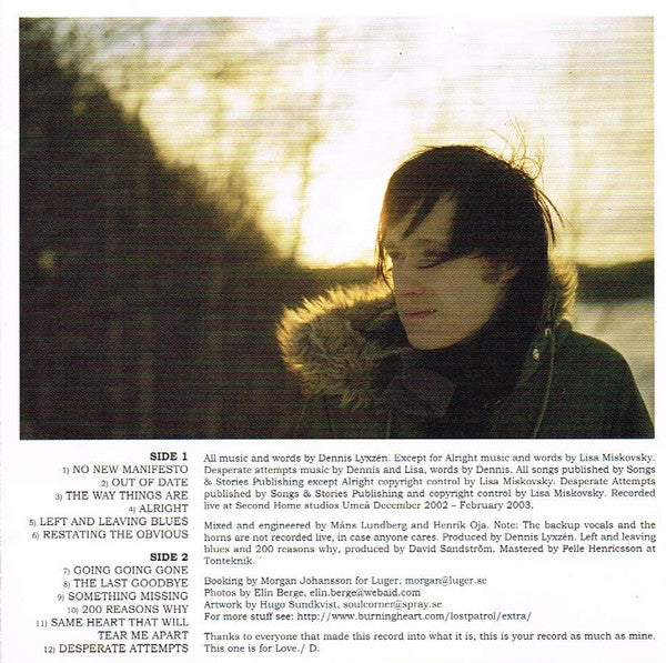 The Lost Patrol : Songs About Running Away (CD, Album)