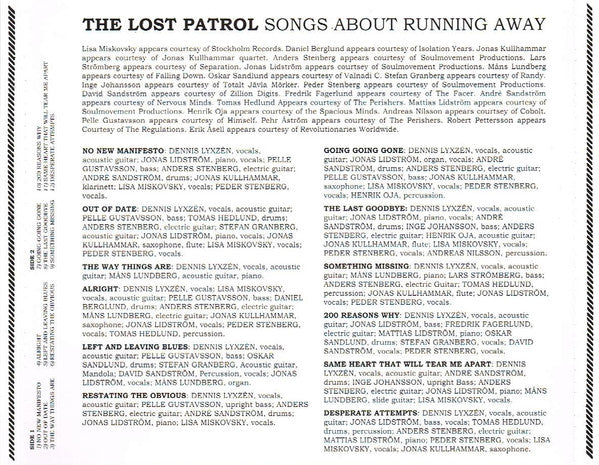 The Lost Patrol : Songs About Running Away (CD, Album)