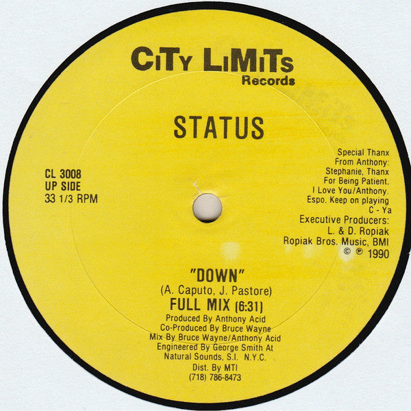 Status (4) : Down (12")