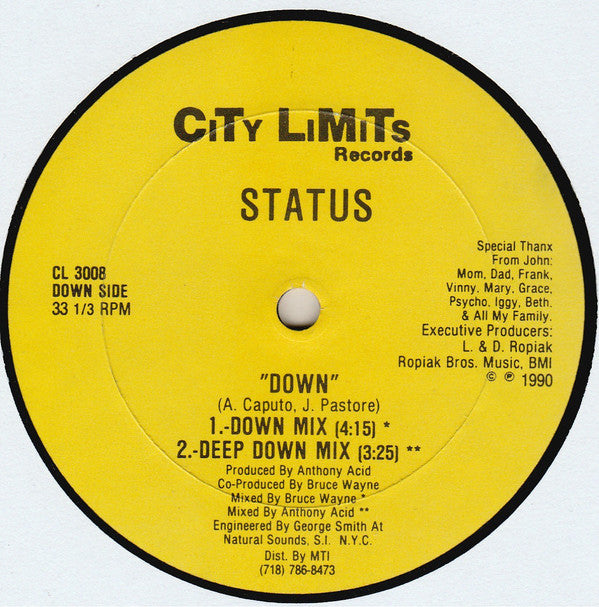 Status (4) : Down (12")