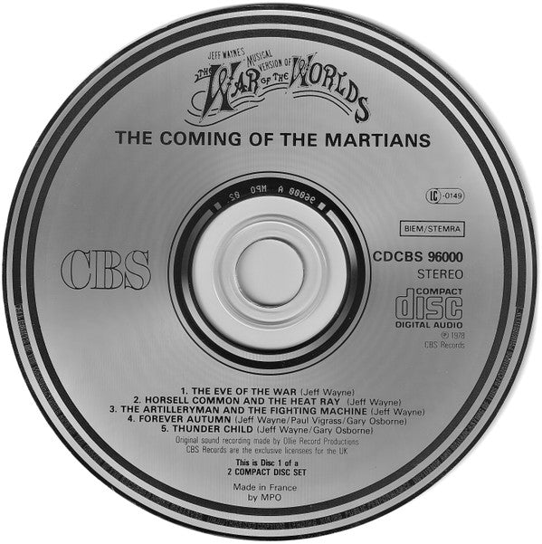 Jeff Wayne : The War Of The Worlds (2xCD, Album, RE)