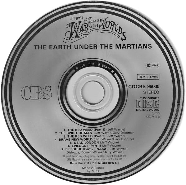 Jeff Wayne : The War Of The Worlds (2xCD, Album, RE)