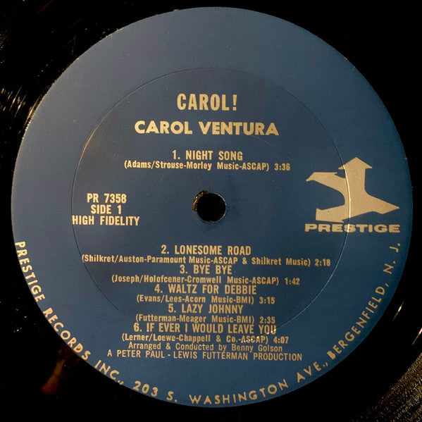 Carol Ventura : Carol! (LP, Album, Mono)