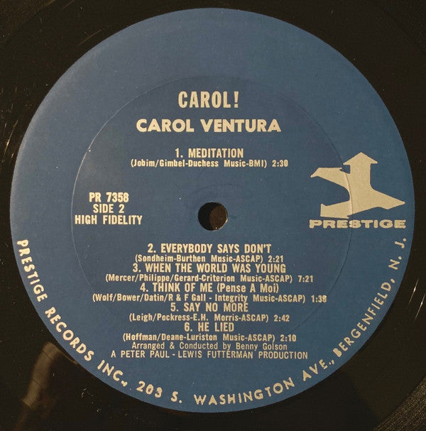 Carol Ventura : Carol! (LP, Album, Mono)