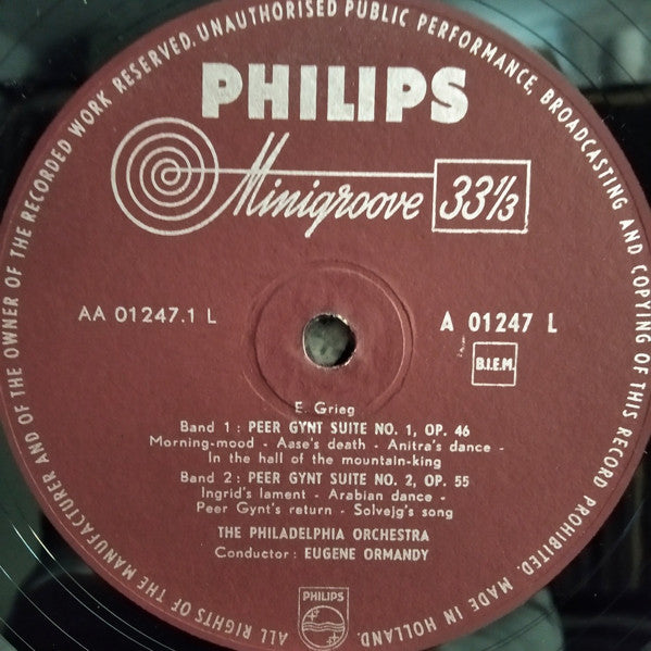 Eugene Ormandy Conducts The Philadelphia Orchestra / Edvard Grieg, Georges Bizet : Peer Gynt Suites No 1 And No 2 & L'arlesienne Suites No 1 And No2 (LP)