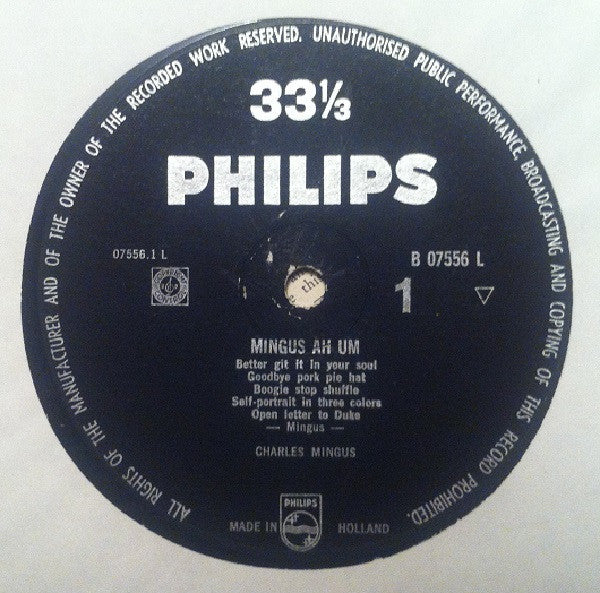 Charles Mingus : Mingus Ah Um (LP, Album, Mono)