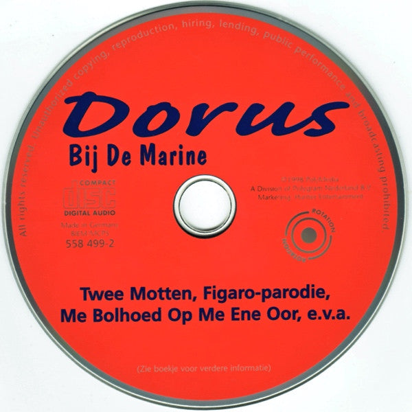 Dorus : Bij De Marine (CD, Comp,  UN)