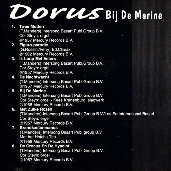 Dorus : Bij De Marine (CD, Comp,  UN)