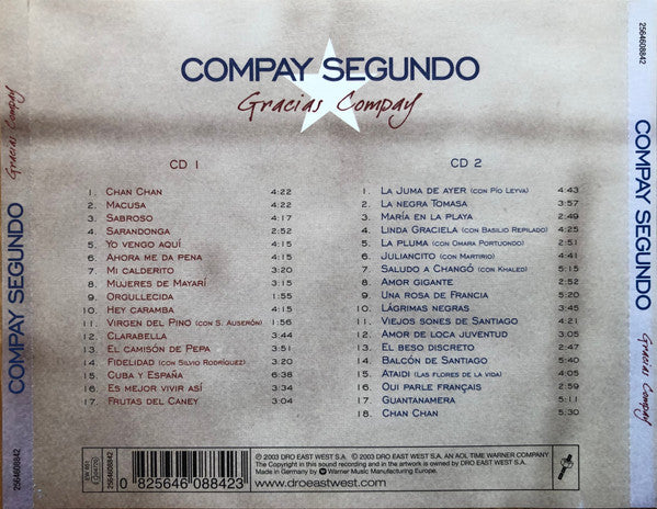 Compay Segundo : Gracias Compay (2xCD, Comp)