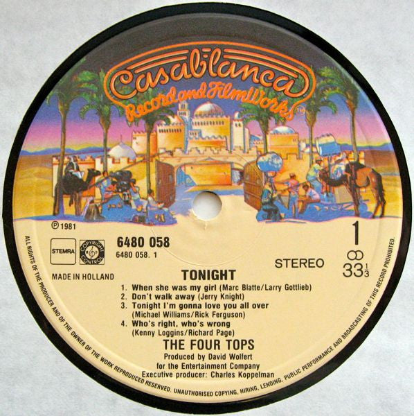 Four Tops : Tonight! (LP, Album)