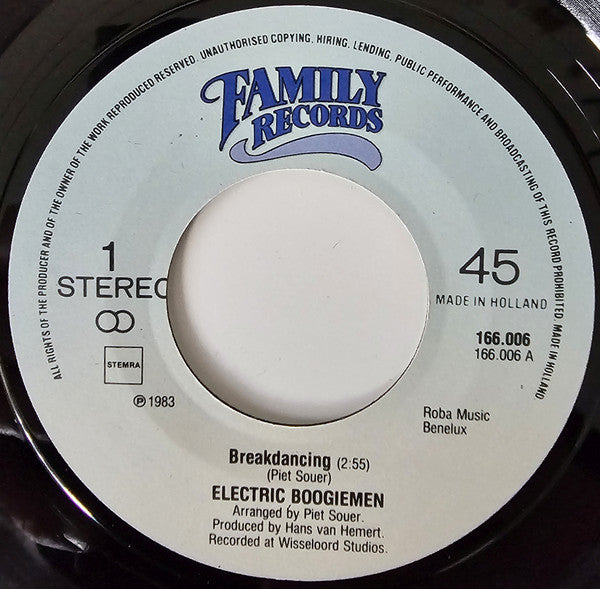 Electric Boogiemen : Breakdancing (7", Single)