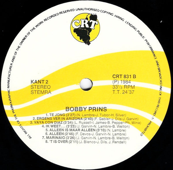 Bobby Prins : 16 Grote Successen (LP, Comp)