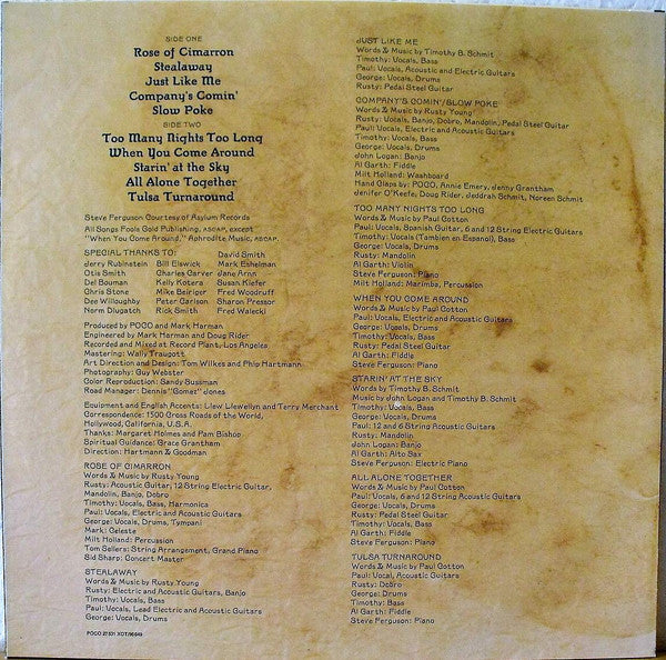 Poco (3) : Rose Of Cimarron (LP, Album)