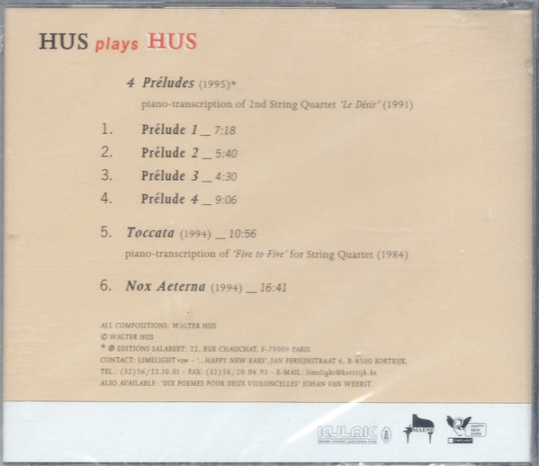 Walter Hus : Plays Hus (CD, Album)