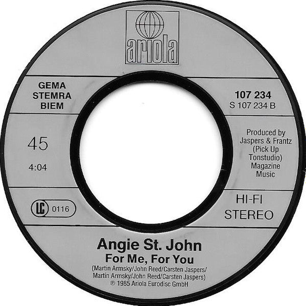 Angie St. John : Letter From My Heart (7", Single)