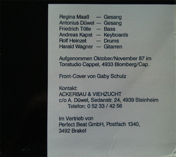 Ackerbau & Viehzucht : Come On Dance (12", MiniAlbum, Pin)