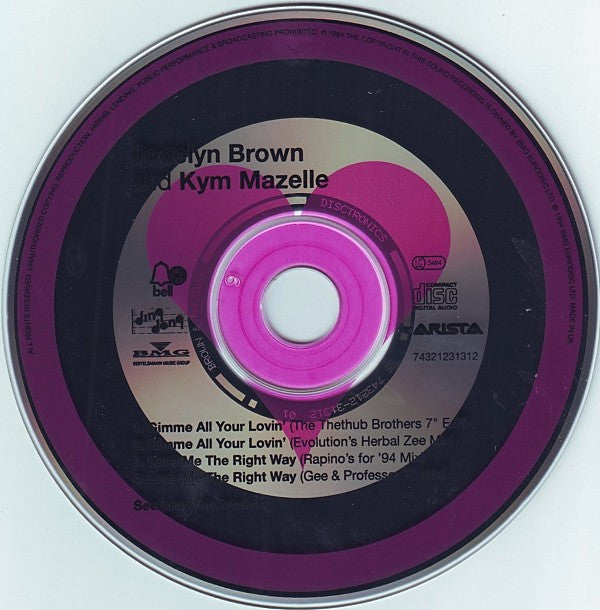 Jocelyn Brown And Kym Mazelle : Gimme All Your Lovin' (CD, Single, CD1)