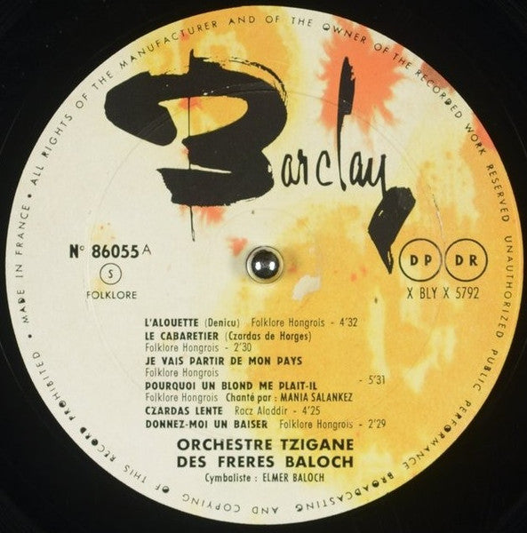 Orchestre Tzigane Des Frères Balogh : Orchestre Tzigane Des Frères Balogh (LP, Mono)