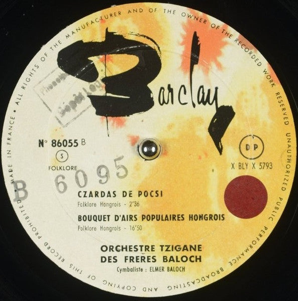 Orchestre Tzigane Des Frères Balogh : Orchestre Tzigane Des Frères Balogh (LP, Mono)