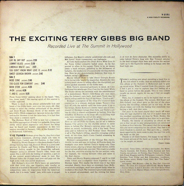 Terry Gibbs Big Band : The Exciting Terry Gibbs Big Band (LP, Mono)