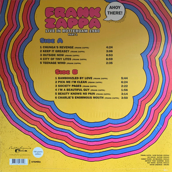 Frank Zappa : Ahoy There! Live In Rotterdam 1980 (Part 1) (LP, RE, Unofficial, 180)