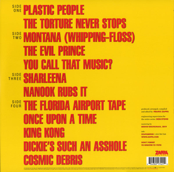 Frank Zappa : You Can't Do That On Stage Anymore (Sampler) (RSD, Comp, RE, RM, Smplr, Gat + LP, Red + LP, Yel)