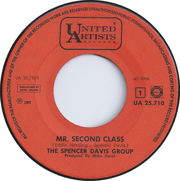 The Spencer Davis Group : Mister 2nd Class (7", Single)
