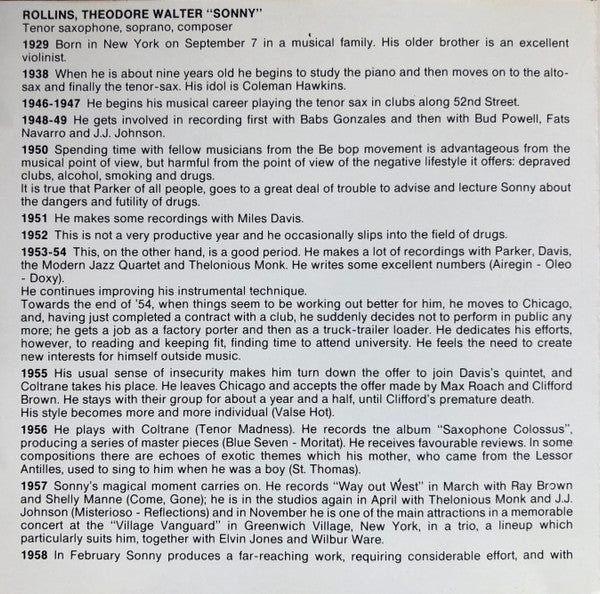 Sonny Rollins : Airegin 1951-1956 (CD, Comp)