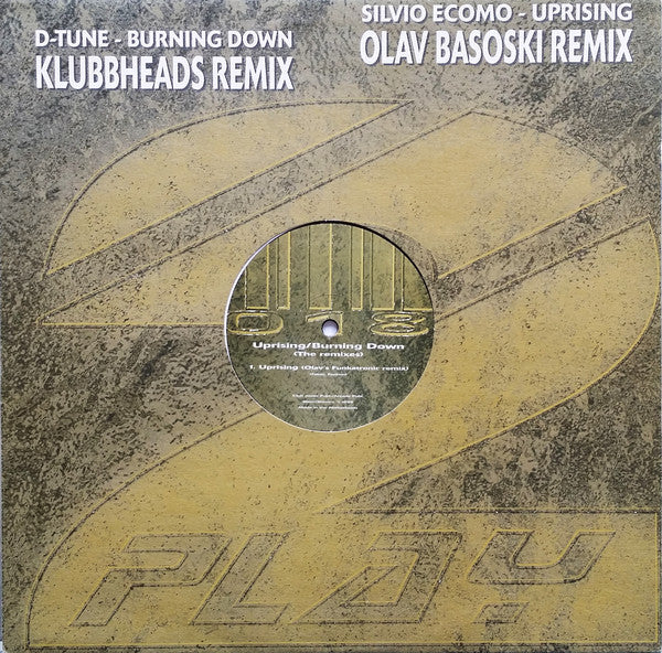 Silvio Ecomo / D-Tune (3) : Uprising/Burning Down (The Remixes) (12")