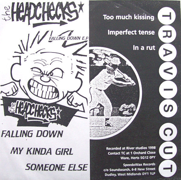 The Headchecks / Travis Cut : Falling Down E.P / Too Much Kissing (7", EP, Num)