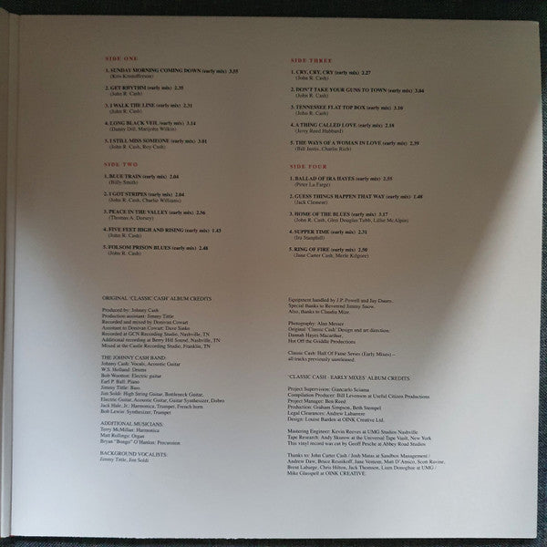 Johnny Cash : Classic Cash (Early Mixes) (2xLP, Album, RSD)
