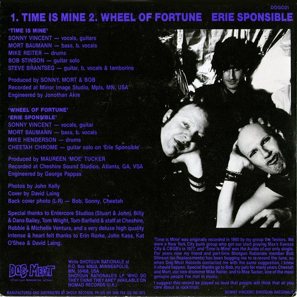 Shotgun Rationale : Time Is Mine (7", EP, Pur)