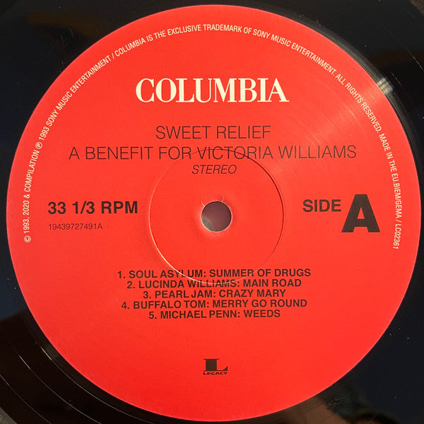 Various : Sweet Relief (A Benefit For Victoria Williams) (LP + LP, S/Sided, Etch + Album, RSD, RE)