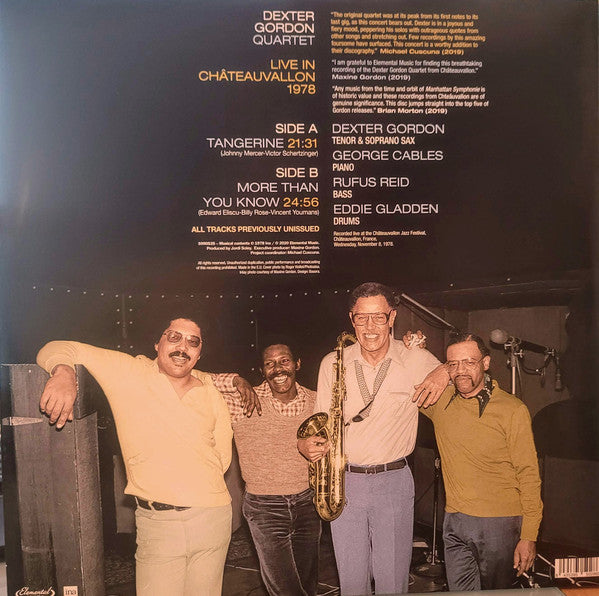Dexter Gordon Quartet : Live In Châteauvallon 1978 (LP, RSD, Ltd, 180)