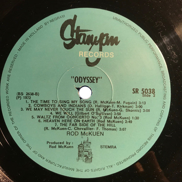 Rod McKuen : Odyssey (LP, Album)