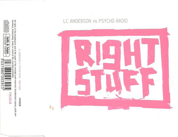L.C. Anderson vs. Psycho Radio : Right Stuff (CD, Single)