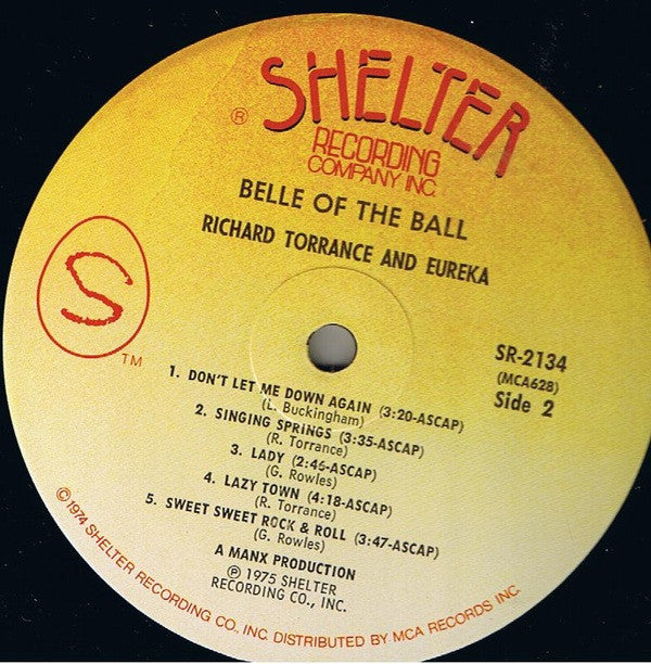 Richard Torrance And Eureka (5) : Belle Of The Ball (LP, Album, Pin)