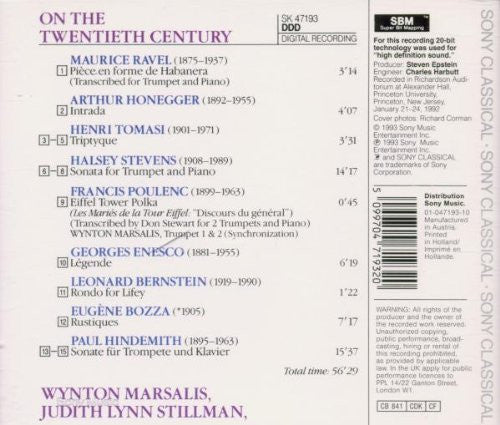 Wynton Marsalis & Judith Lynn Stillman : On The Twentieth Century (CD, Album)