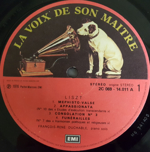 François-René Duchâble : Liszt (LP, RE)