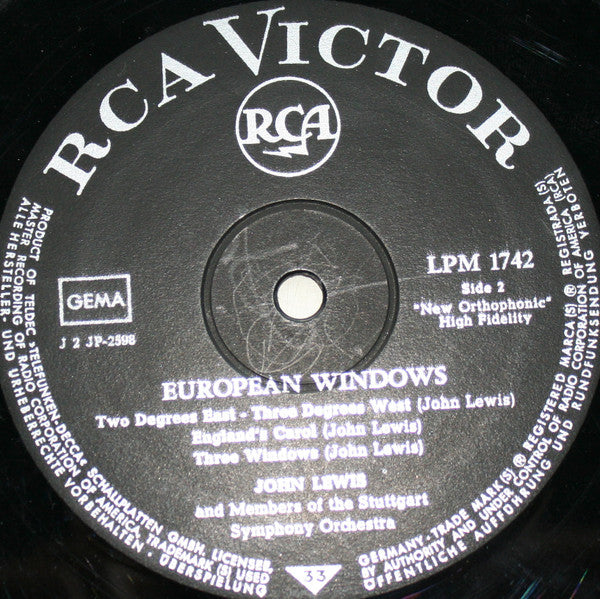 John Lewis (2) : European Windows (LP, Album, Mono)