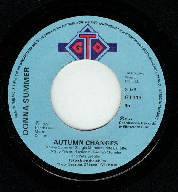 Donna Summer : Love's Unkind (7", Single)