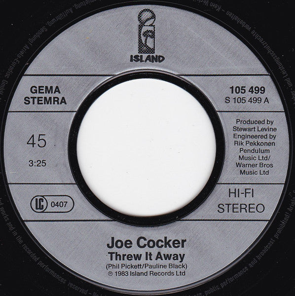 Joe Cocker : Threw It Away (7", Single)