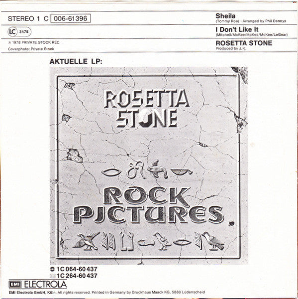 Rosetta Stone (2) : Sheila (7", Single)
