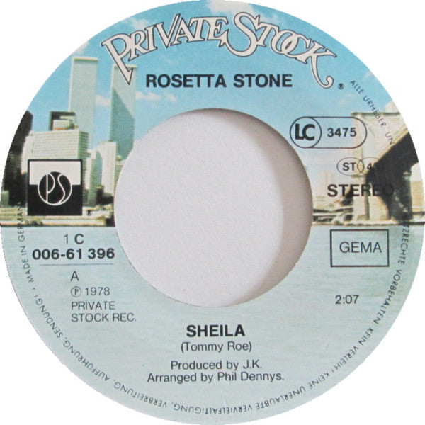 Rosetta Stone (2) : Sheila (7", Single)