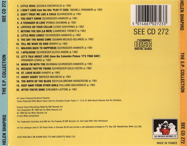 Helen Shapiro : The EP Collection (CD, Comp)