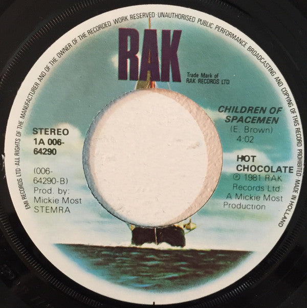 Hot Chocolate : Gotta Give Up Your Love / Children Of Spacemen (7", Single)