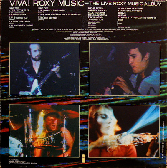 Roxy Music : Viva! Roxy Music - The Live Roxy Music Album (LP, Album, Gat)