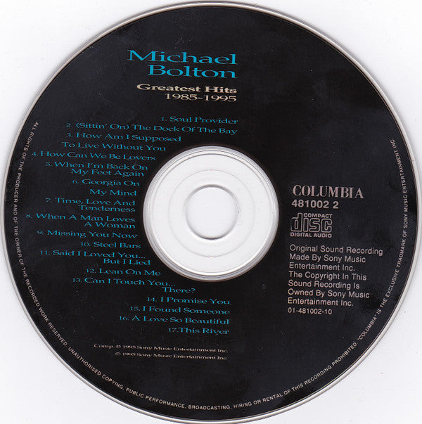 Michael Bolton : Greatest Hits (1985 - 1995) (CD, Comp, RM)